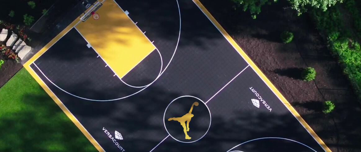 Colored Basketball Court Diagram