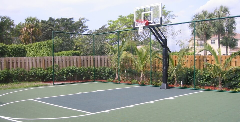 backyard basketball court